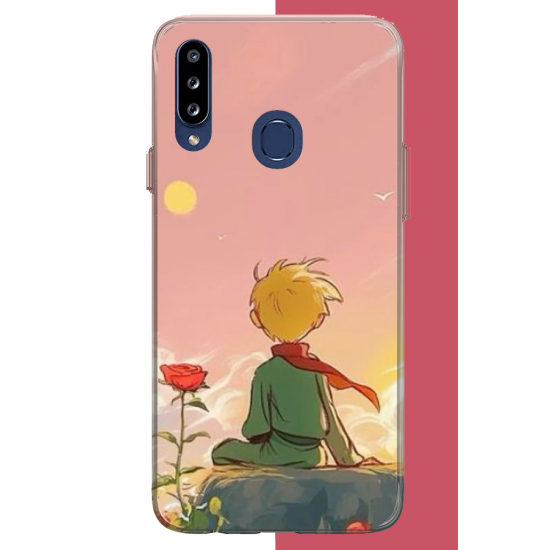 Samsung Galaxy A20S Uyumlu küçük prens3 UV Baskılı Silikon Kılıf