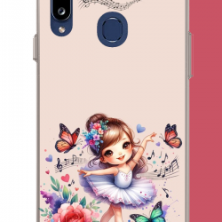 Samsung Galaxy A20S Uyumlu minik balerin3 UV Baskılı Silikon Kılıf
