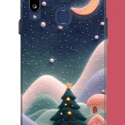 Samsung Galaxy A20S Uyumlu pofuduk kar UV Baskılı Silikon Kılıf