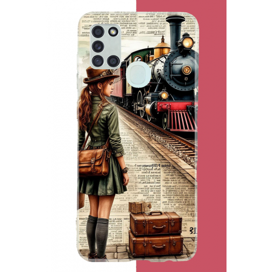 Samsung Galaxy A21S Uyumlu vintage tren UV Baskılı Silikon Kılıf