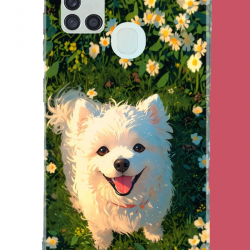 Samsung Galaxy A21S Uyumlu kaniş köpek UV Baskılı Silikon Kılıf