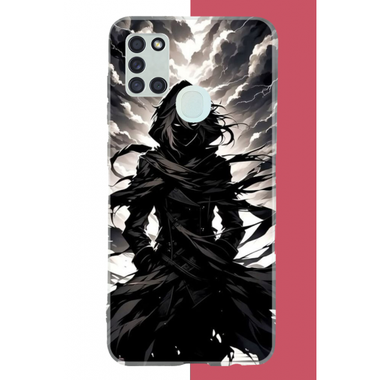 Samsung Galaxy A21S Uyumlu karanlık gölge anime karakter UV Baskılı Silikon Kılıf
