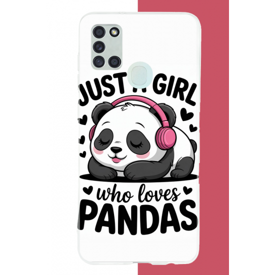 Samsung Galaxy A21S Uyumlu kawaii panda UV Baskılı Silikon Kılıf Samsung Galaxy A21S Uyumlu kawaii panda UV Baskılı Silikon Kılıf