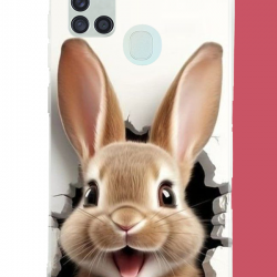 Samsung Galaxy A21S Uyumlu mutlu tavşan UV Baskılı Silikon Kılıf Samsung Galaxy A21S Uyumlu mutlu tavşan UV Baskılı Silikon Kılıf