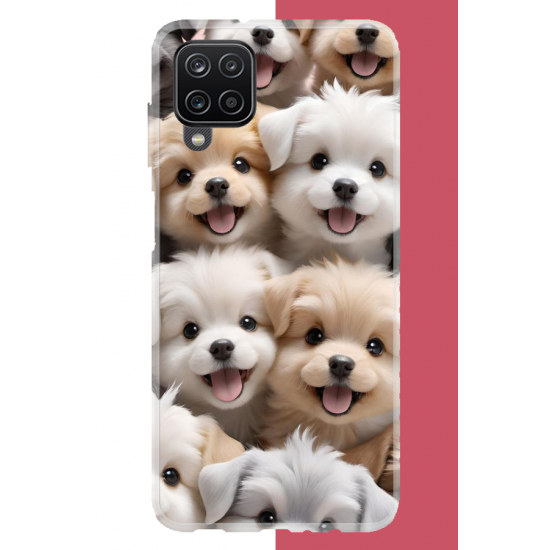 Samsung Galaxy A22-M22-M32 Uyumlu sevimli köpek UV Baskılı Silikon Kılıf