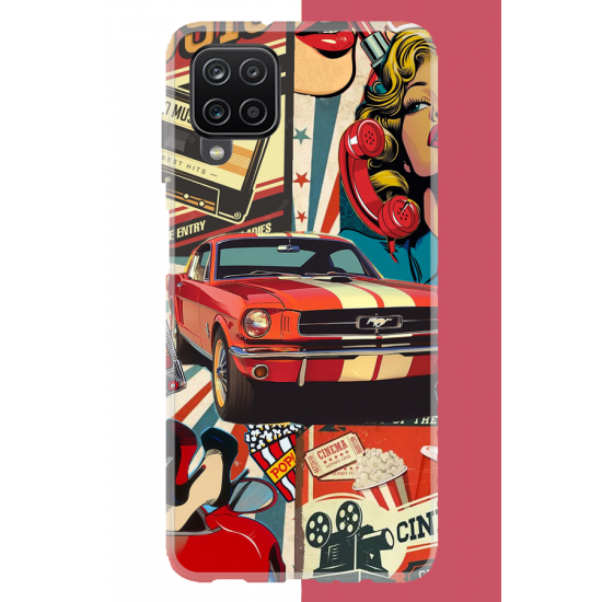Samsung Galaxy A22-M22-M32 Uyumlu Retro UV Baskılı Silikon Kılıf