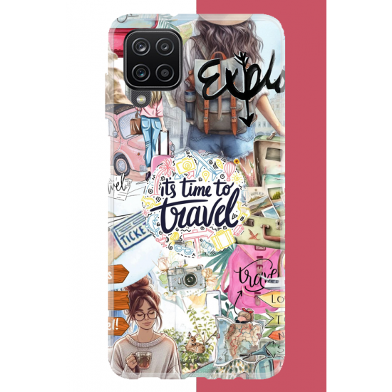 Samsung Galaxy A22-M22-M32 Uyumlu Travel3 UV Baskılı Silikon Kılıf