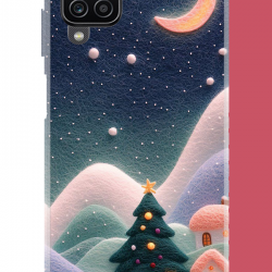 Samsung Galaxy A22-M22-M32 Uyumlu pofuduk kar UV Baskılı Silikon Kılıf