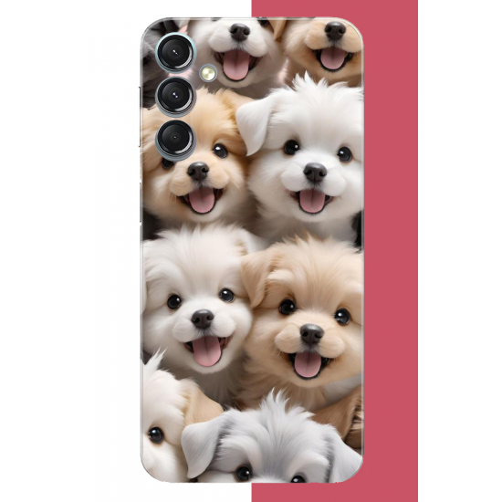 Samsung Galaxy A24 Uyumlu sevimli köpek UV Baskılı Silikon Kılıf