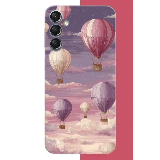 Samsung Galaxy A24 Uyumlu uçan balon UV Baskılı Silikon Kılıf