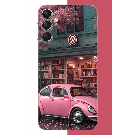Samsung Galaxy A24 Uyumlu pembe vos vos UV Baskılı Silikon Kılıf