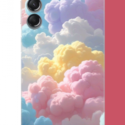Samsung Galaxy A24 Uyumlu renkli bulut UV Baskılı Silikon Kılıf