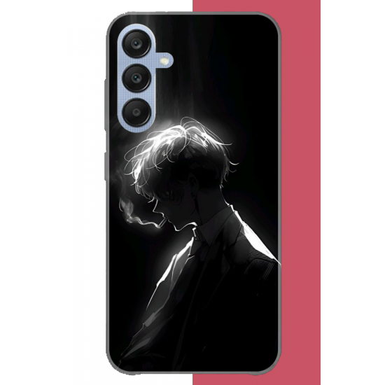 Samsung Galaxy A25 Uyumlu karanlıktaki anime karakteri UV Baskılı Silikon Kılıf