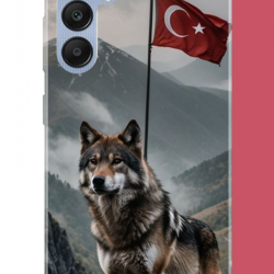Samsung Galaxy A25 Uyumlu Ulu Kurt UV Baskılı Silikon Kılıf