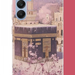 Samsung Galaxy A25 Uyumlu pembe çiçekli kabe UV Baskılı Silikon Kılıf