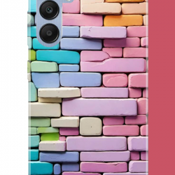 Samsung Galaxy A25 Uyumlu renkli tuğla UV Baskılı Silikon Kılıf