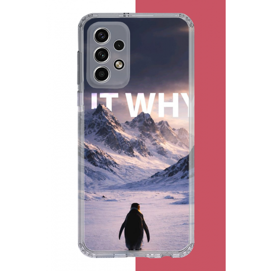 Samsung Galaxy A32 Uyumlu Nihilist Penguen UV Baskılı Silikon Kılıf