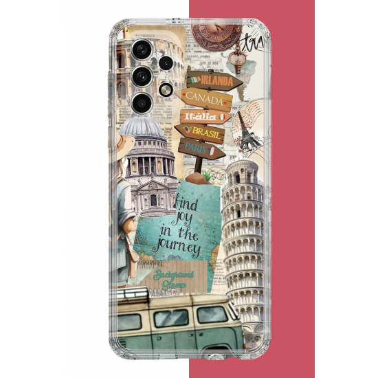 Samsung Galaxy A32 Uyumlu Travel2 UV Baskılı Silikon Kılıf Samsung Galaxy A32 Uyumlu Travel2 UV Baskılı Silikon Kılıf