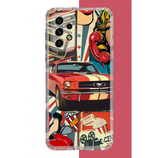 Samsung Galaxy A32 Uyumlu Retro UV Baskılı Silikon Kılıf Samsung Galaxy A32 Uyumlu Retro UV Baskılı Silikon Kılıf