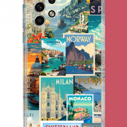 Samsung Galaxy A32 Uyumlu Kart Postal Kolaj UV Baskılı Silikon Kılıf