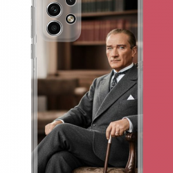Samsung Galaxy A32 Uyumlu Atatürk6 UV Baskılı Silikon Kılıf