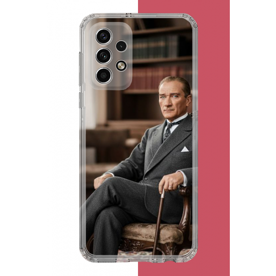Samsung Galaxy A32 Uyumlu Atatürk6 UV Baskılı Silikon Kılıf
