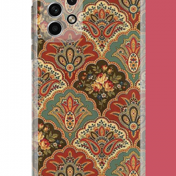 Samsung Galaxy A32 Uyumlu Çini Motif UV Baskılı Silikon Kılıf