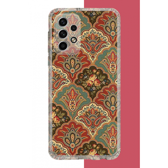 Samsung Galaxy A32 Uyumlu Çini Motif UV Baskılı Silikon Kılıf