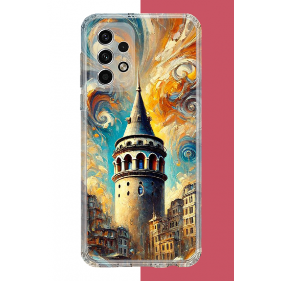 Samsung Galaxy A32 Uyumlu Galata UV Baskılı Silikon Kılıf