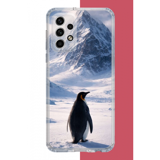 Samsung Galaxy A32 Uyumlu nihilist Penguen2 UV Baskılı Silikon Kılıf