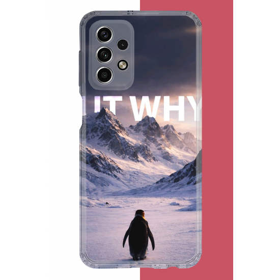 Samsung Galaxy A33 Uyumlu Nihilist Penguen UV Baskılı Silikon Kılıf