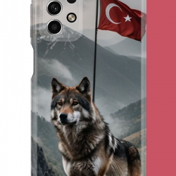 Samsung Galaxy A33 Uyumlu Ulu Kurt UV Baskılı Silikon Kılıf