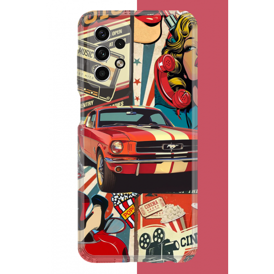 Samsung Galaxy A33 Uyumlu Retro UV Baskılı Silikon Kılıf Samsung Galaxy A33 Uyumlu Retro UV Baskılı Silikon Kılıf