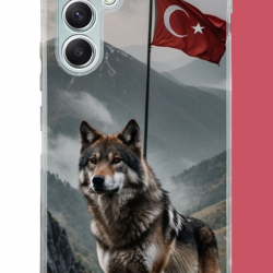 Samsung Galaxy A34 Uyumlu Ulu Kurt UV Baskılı Silikon Kılıf