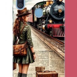 Samsung Galaxy A11-M11 Uyumlu vintage tren UV Baskılı Silikon Kılıf
