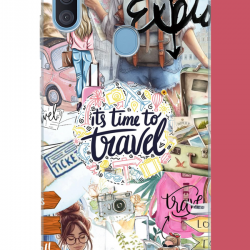 Samsung Galaxy A11-M11 Uyumlu Travel3 UV Baskılı Silikon Kılıf
