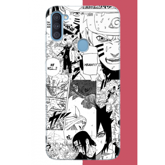 Samsung Galaxy A11-M11 Uyumlu naruto kolaj UV Baskılı Silikon Kılıf