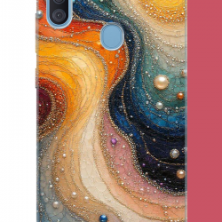 Samsung Galaxy A11-M11 Uyumlu renkli uzay UV Baskılı Silikon Kılıf Samsung Galaxy A11-M11 Uyumlu renkli uzay UV Baskılı Silikon Kılıf