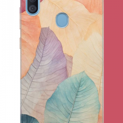 Samsung Galaxy A11-M11 Uyumlu renkli yaprak UV Baskılı Silikon Kılıf Samsung Galaxy A11-M11 Uyumlu renkli yaprak UV Baskılı Silikon Kılıf