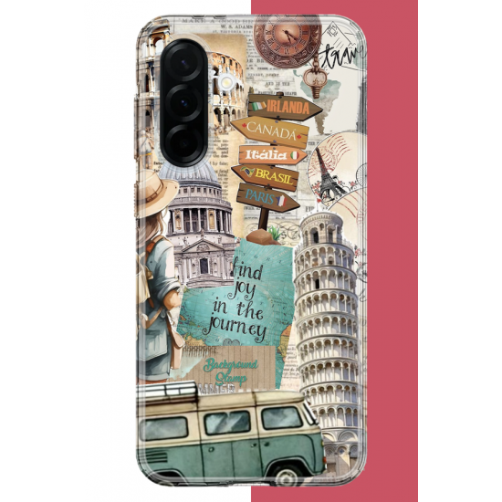 Samsung Galaxy A36 Uyumlu Travel2 UV Baskılı Silikon Kılıf