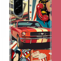 Samsung Galaxy A36 Uyumlu Retro UV Baskılı Silikon Kılıf