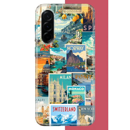 Samsung Galaxy A36 Uyumlu Kart Postal Kolaj UV Baskılı Silikon Kılıf