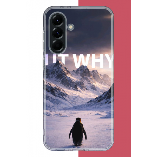 Samsung Galaxy A56 Uyumlu Nihilist Penguen UV Baskılı Silikon Kılıf