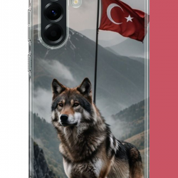 Samsung Galaxy A56 Uyumlu Ulu Kurt UV Baskılı Silikon Kılıf