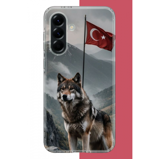 Samsung Galaxy A56 Uyumlu Ulu Kurt UV Baskılı Silikon Kılıf