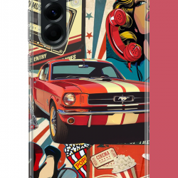 Samsung Galaxy A56 Uyumlu Retro UV Baskılı Silikon Kılıf