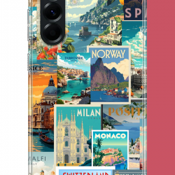 Samsung Galaxy A56 Uyumlu Kart Postal Kolaj UV Baskılı Silikon Kılıf