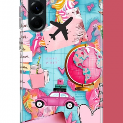 Samsung Galaxy A56 Uyumlu Travel Kolaj UV Baskılı Silikon Kılıf
