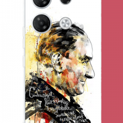 Infinix GT 20 PRO Uyumlu sulu boya atatürk UV Baskılı Silikon Kılıf