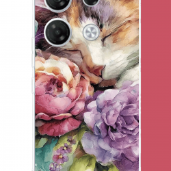 Infinix GT 20 PRO Uyumlu sulu boya kedi UV Baskılı Silikon Kılıf